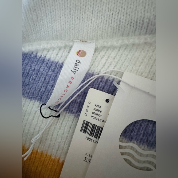 Anthropologie Daily Practice Cozy Striped Sweater Mini Skirt, Size XS - Picture 10 of 10